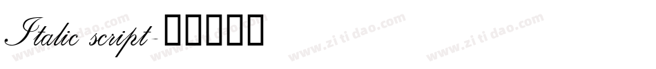Italic script字体转换